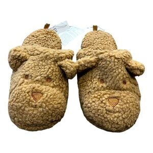 GAP Kids Bear Sherpa Slippers, Brown, Various Sizes, NEW